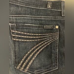 7 For All Mankind Black Flare Jeans